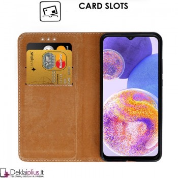 Telone grynos odos dėklas - raudonas (Samsung A23/A23 5G) Telone grynos odos dėklas - raudonas (Samsung A23/A23 5G)